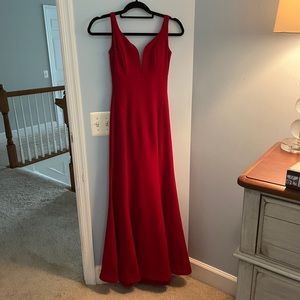 Red formal dress